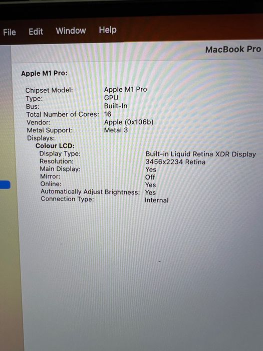MacBook Pro 16’ 2021 A2485/ M1 Pro/32/512Gb материнська плата