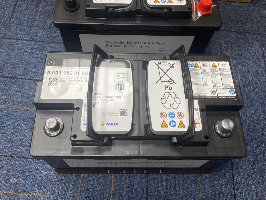 Аккумулятор Mercedes AGM Start-Stop (80Ah, 800A, 12V): A0019828108