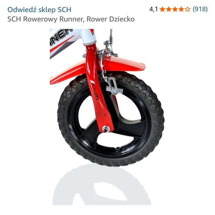 Nowy piękny czerwony  rowerek 14 cali dla dzieci  4-6 lat