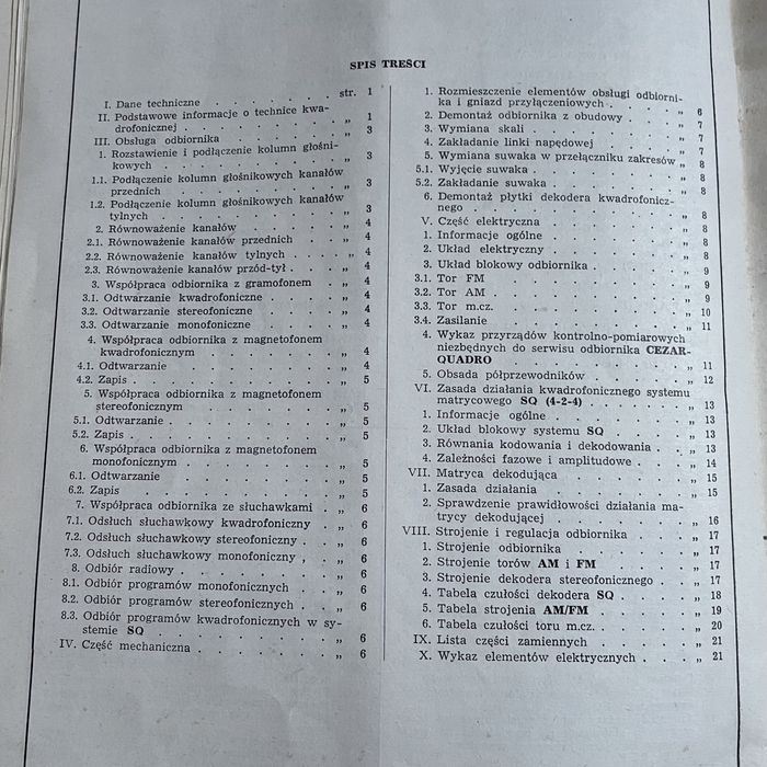 Instrukcja serwisowa unitra diora cezar quadro dks-201 stara tuner