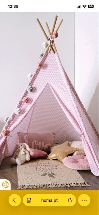 TENDA TIPI ROSA 160X120CM