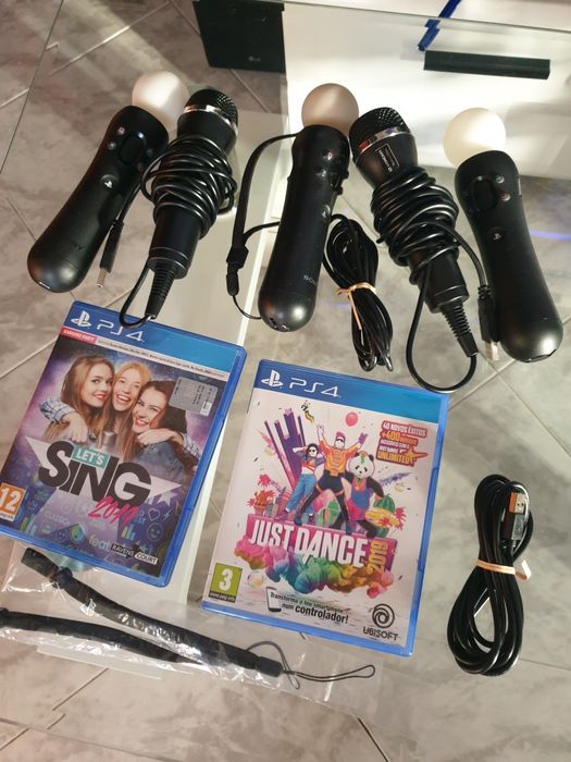 Jogos , 3 comandos Move , 2 microfones