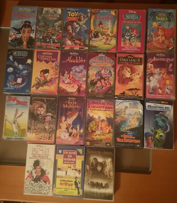 Filmes animados e outros em VHS