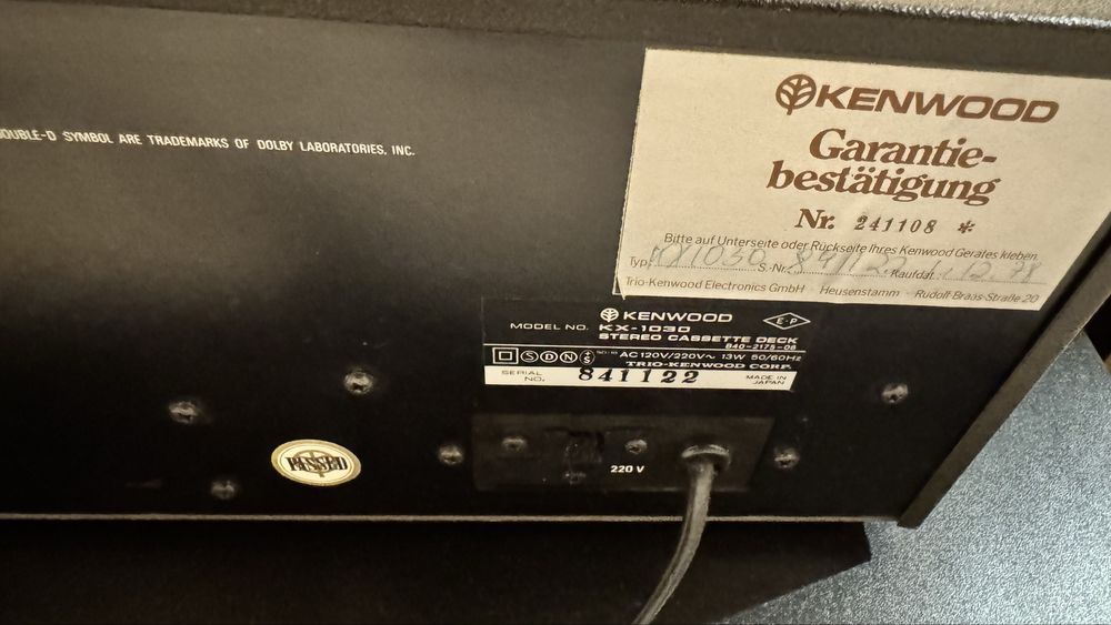 Magnetofon deck Kenwood KX-1030