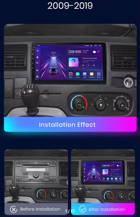 Nowe Radio/Nawigacja ANDROID Ford Transit 09-19 rok (2+32/4+64gb)