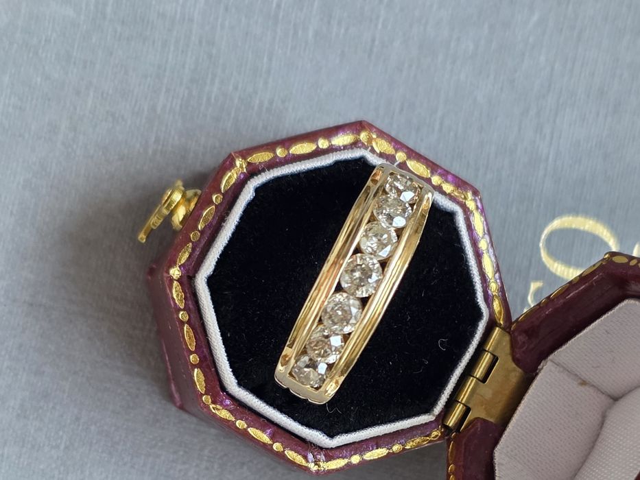 R.13 Obrączka Brylanty 1.10ct Diamenty Złoto 585 WYCENA 9800zł