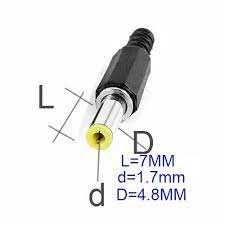 Adapter wtyczki zasilania DC 1,7/4,8