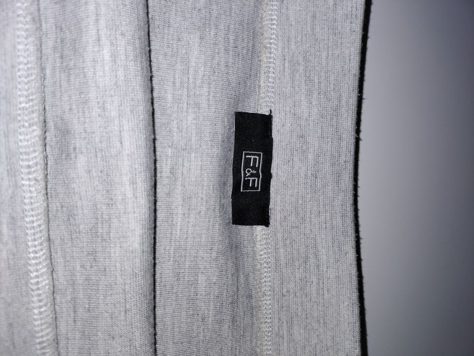 Spódnica ołówkowa szara tuba dresowa suwaki asymetryczna 34 XS f&f