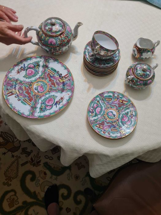 Conjunto de chá porcelana fina de Macau