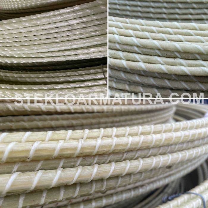 Композитная арматура 7мм с песком для бетона, зеленая для теплиц Ф4-12