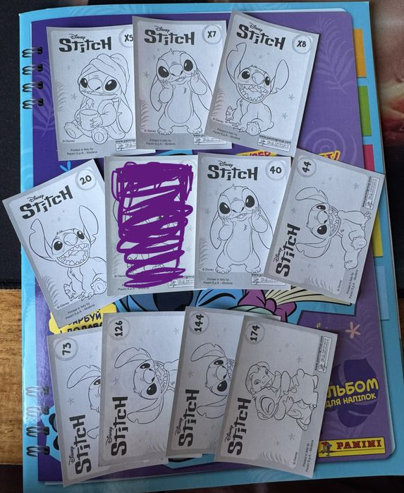 Наклейки Стіч/Panini Stich