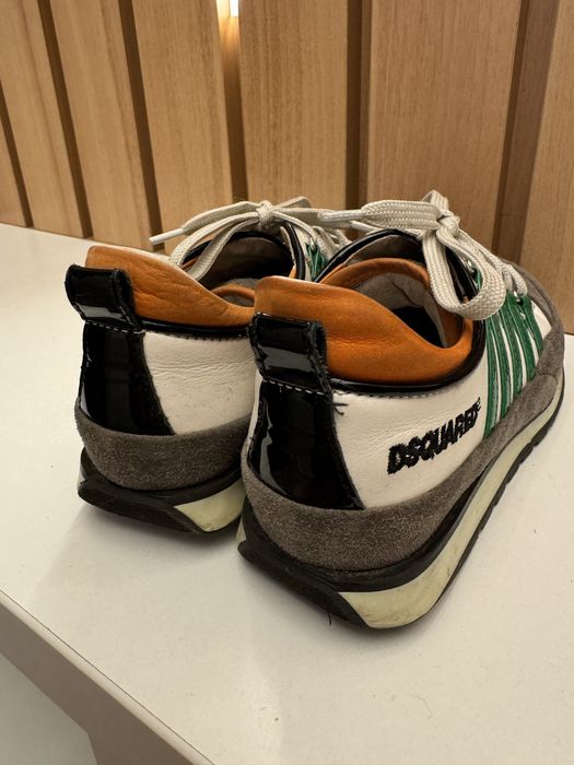 Осінні шкіряні кросівки для хлопчика фірми Dsquared2