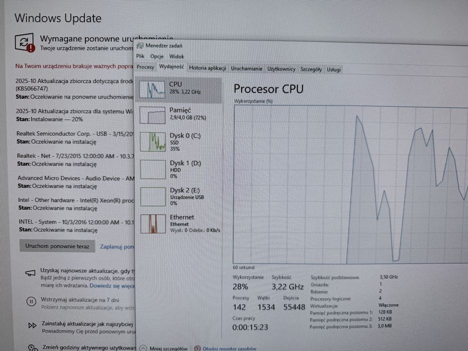Komputer Dell Vostro 3800 i3-4150/4Gb/256SSD z monitorem NEC E222W