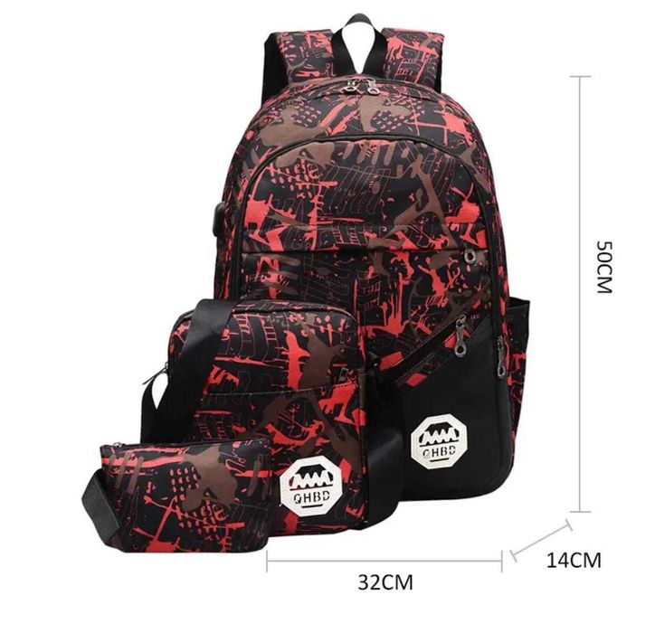 школьный рюкзак для мальчиков набор 1+2