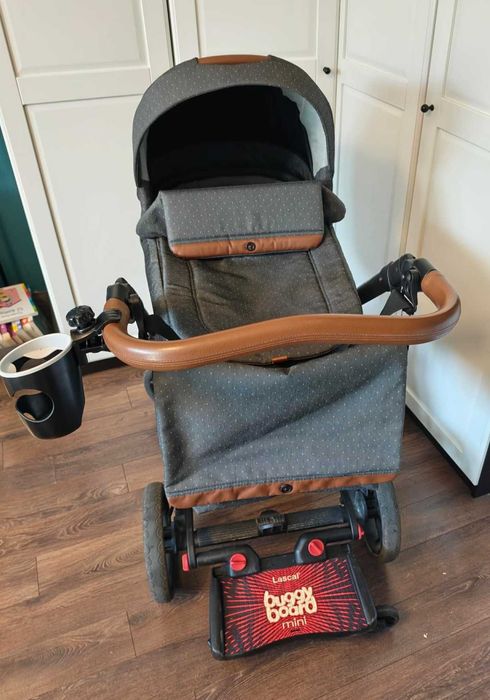 Wózek 2w1 Roan Bloom+dostawka Buggy Board, adaptery