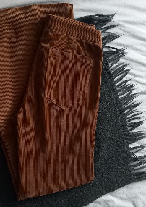 Джинси палацо труби кльош вельветові Massimo Dutti