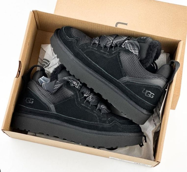 UGG Lowmel Black трендові зимові уггі ловмел угги ловмели чорні
