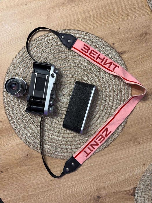 FED-2 + Industar-26M 2.8/52, pasek ZENIT, futerał, USSR, 1961 rok.