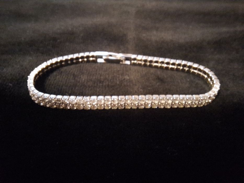 Браслет тенісний срібний з фіанітами 16 р.
