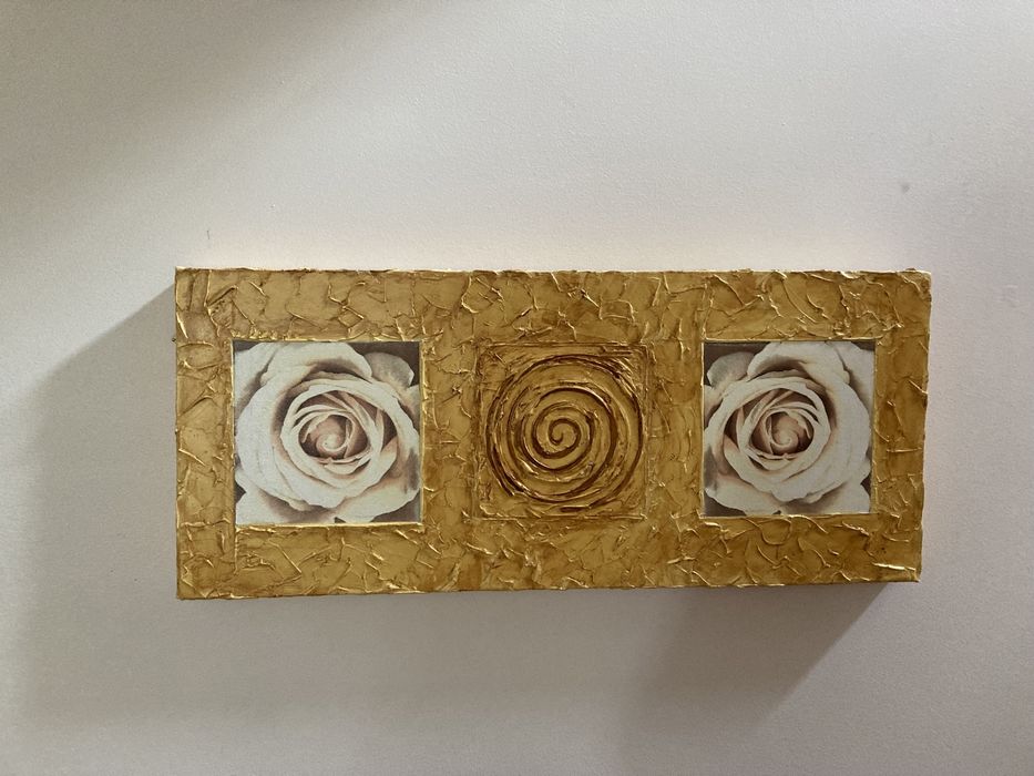 Pintura em tela - quadro - de Joana Carrêlo (2008) em tons amarelos