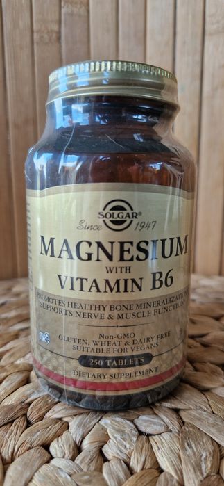 Magnez z witaminą B6, 250 tabletek Solgar
Magnez z witaminą B6, 250 ta