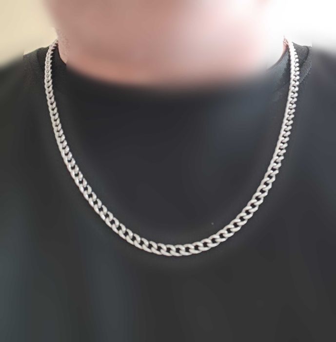 Łańcuszek męski Pancerka 60 cm stal szlachetna gruby 6 mm nowy