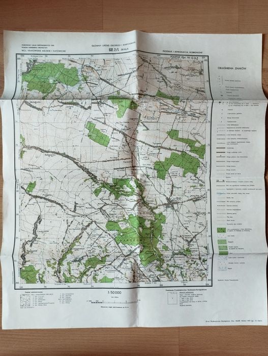 Mapa topograficzna Skała 1:50 000