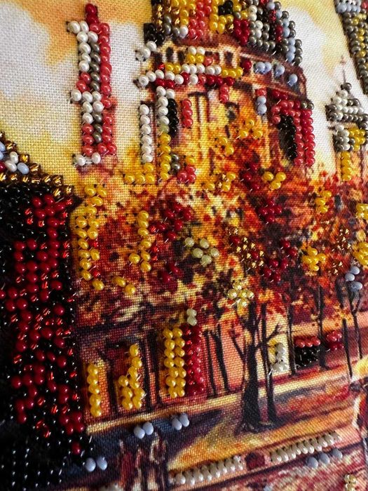 Sprzedam obrazy haftowane czeskimi koralikami "Ulicami Lwowa"