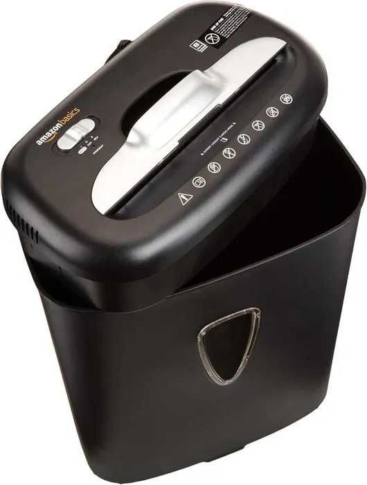 Amazon Basics Niszczarka do dokumentów do 7 – 8 arkuszy