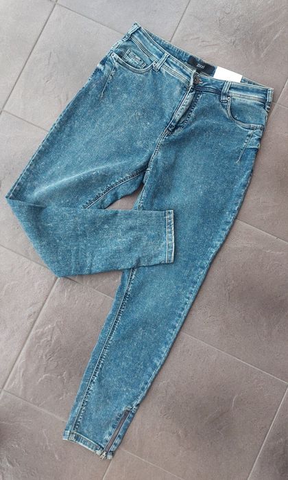 Spodnie jeansowe rurki skinny nogawki zamki XL 42 Zizzi Nowe