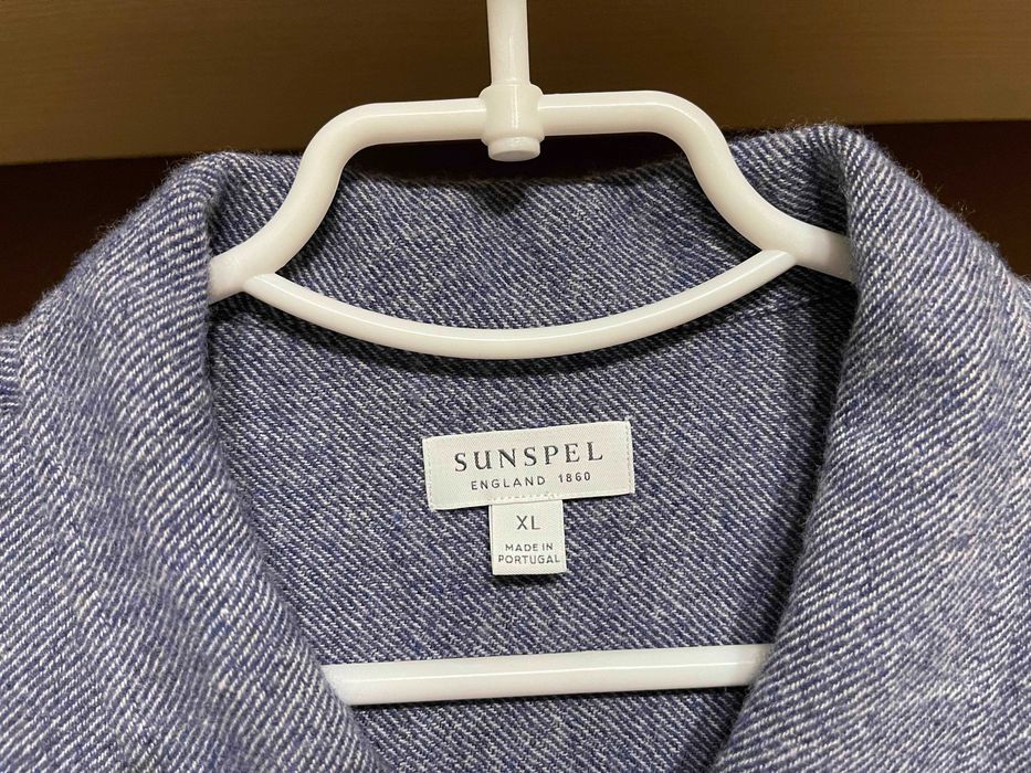 Sunspel, теплий вовняний овершо, цупка верхня сорочка XL/XXL