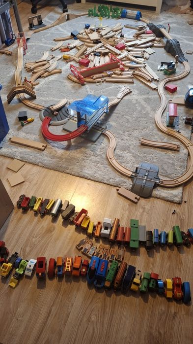 Tory drewniane. Kolejka ogromny zestaw