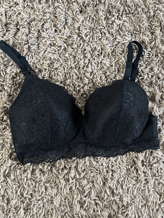 Biustonosz do karmienia 85C czarny koronkowy h&m