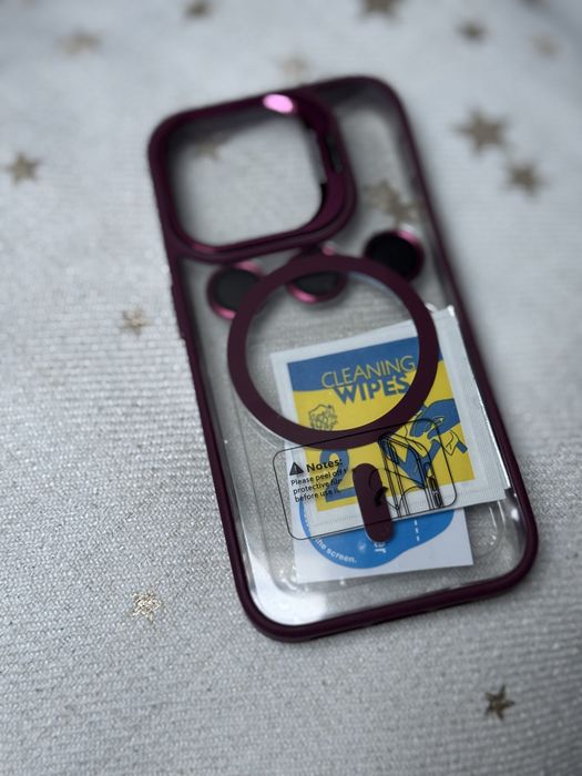 Iphone 15 pro etui case save burgund fiolet nowy