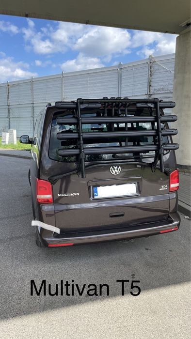 Czarny bagażnik rowerowy Volkswagen multivan vw california T5 T6 T6.1