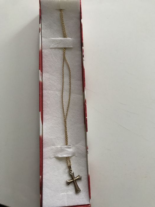 Złoty łańcuszek  + krzyzyk 375