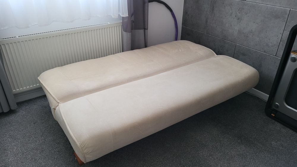 Tapczan kanapa sofa wersalka łóżko rozkładane beżowa  2 metry