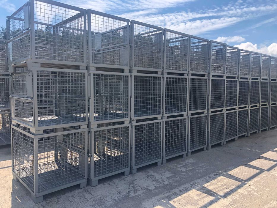 Pojemniki metalowe Gitterbox skrzyniopalety kosze siatkowe