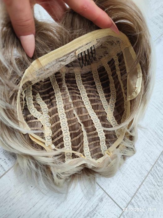 Krótka peruka ombre sombre blond short hair uniseks