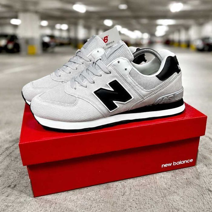 (2231) Кросівки New Balance 574 сірі з чорною N (41-45)