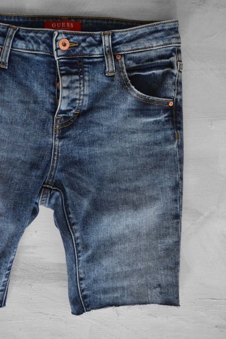 jeansowe bermudy Guess szorty z wysokim stanem S/M