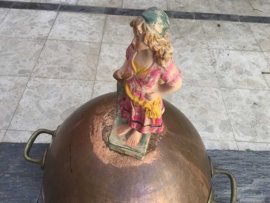 Escultura Portuguesa terracota das Caldas da Rainha séc XIX 40cm.