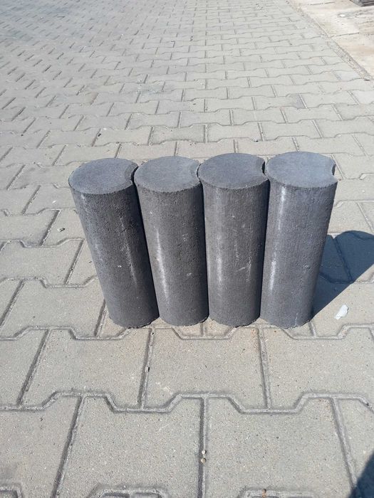 PROMOCJA. Palisada betonowa 30cm fi 10cm  GRAFITOWA gat 1. 10,5szt/metr.