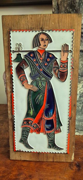 Rosyjska tablica relief Książę Igor Kijowski ikona prawosławie emalia