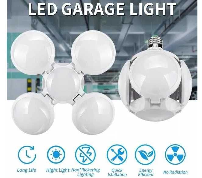 Żarówka Led 40W-200W Składana Ufo 6500K Gwint E27 2400LM