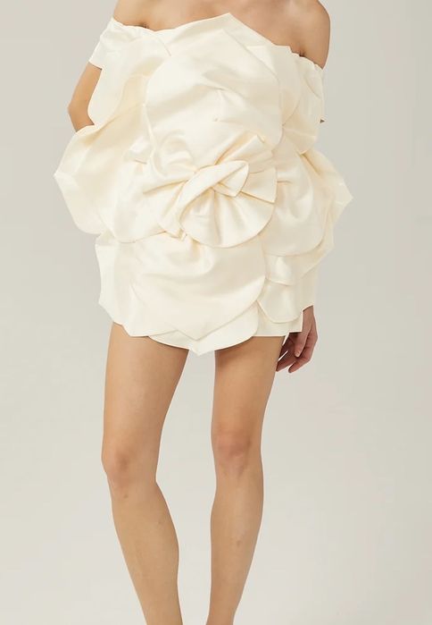 knee length dresses for ladies Azura Red Floral Appliqu Mini Dress