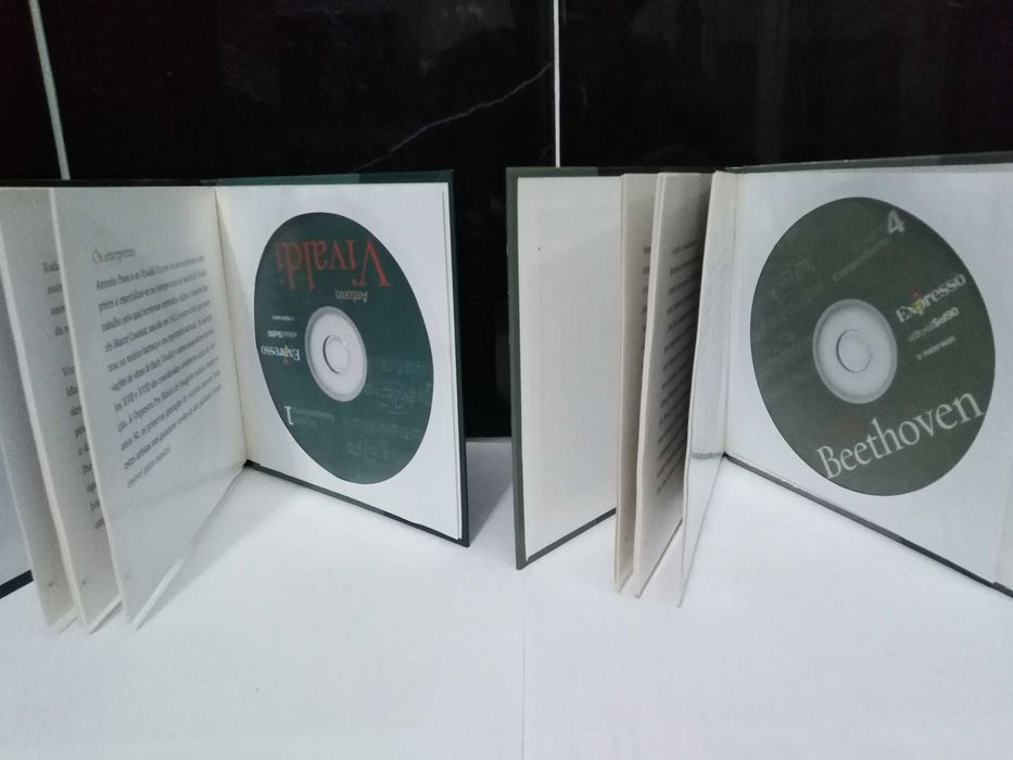 CDs com Livro Antonio Vivaldi  e Ludwig Van Beethoven.