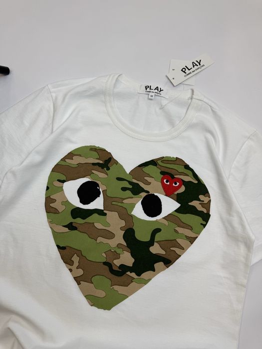 Футболка CDG Play Camo / comme des garcons t-shirt камуфляж