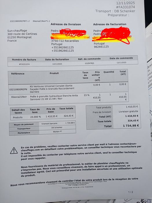 Salamandra a Pellets Hidráulico Sannover Anita | 21 kW | Preto