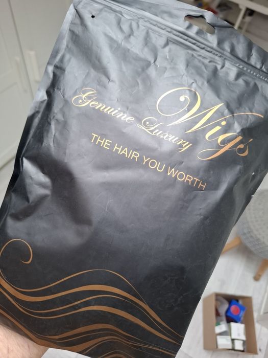 Peruka premium ombre pudrowy róż bob synthetic hair wig